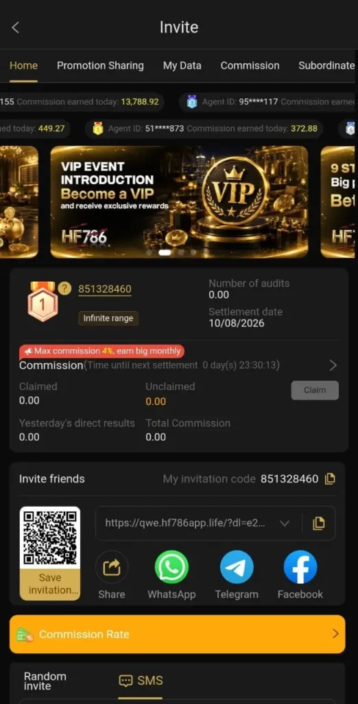 HF786 Game Refer and Earn
